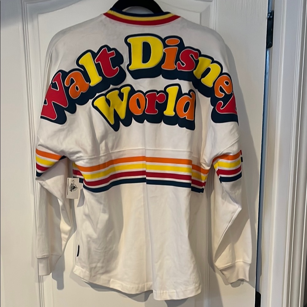 Disney NWT  1971 deadstock White Long Sleeve Spirit Jersey  M
